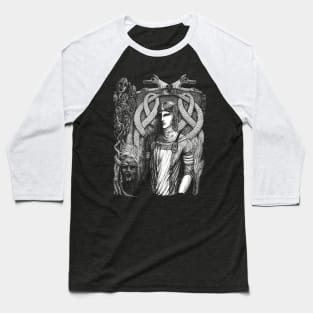 Nordic Goddess Hel Baseball T-Shirt